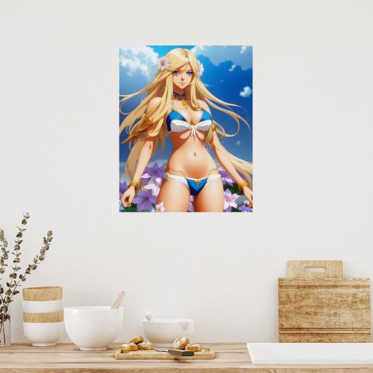 Anime meisje poster (Keuken)