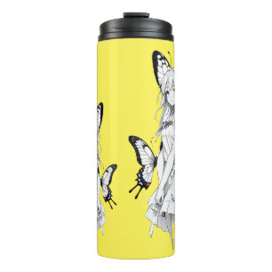 Anime Meisje Reizen Mokken & Thermische Tumblers Thermosbeker