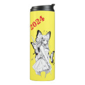 Anime Meisje Reizen Mokken & Thermische Tumblers Thermosbeker (Gedraaid links)