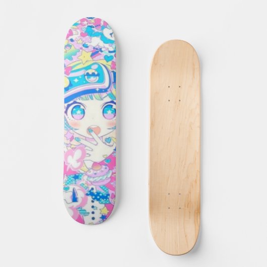Anime Meisje Remix Schaats Deck Persoonlijk Skateboard (Voorkant)