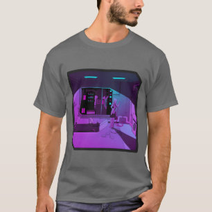 Anime meisje retrowave synthwave outrun esthetiek  t-shirt