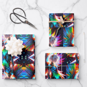 Anime meisje Ronin ontwerp Griffin Inpakpapier Vel