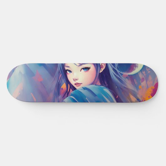 Anime meisje skateboard Ai (Horizontaal)