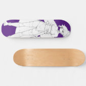Anime meisje skateboard deck in vechtstijl (Horizontaal)