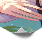 Anime Meisje Spelen De Viool Gepersonaliseerd Poster (Hoek)