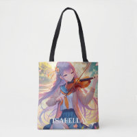 Anime Meisje Spelen De Viool Gepersonaliseerd
