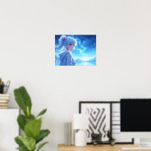 Anime Meisje Starlight Meer Portret Poster (Thuiskantoor)