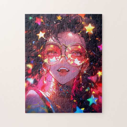 Anime Meisje Sterren Legpuzzel (Verticaal)