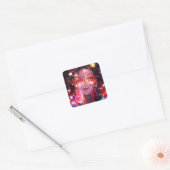 Anime Meisje Sterren Vierkante Sticker (Envelop)