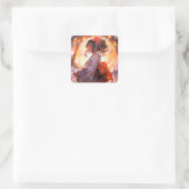 Anime Meisje Sterren Vierkante Sticker (Tas)