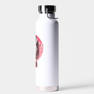 Anime meisje stijlvolle sticker waterfles