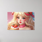 Anime meisje Stretched Canvas Afdrukken (Voorkant)