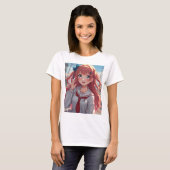 Anime meisje t-shirt (Voorkant volledig)