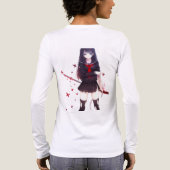 Anime meisje Tri-Blend shirt (Achterkant)