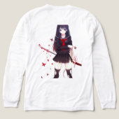 Anime meisje Tri-Blend shirt (Achterkant)