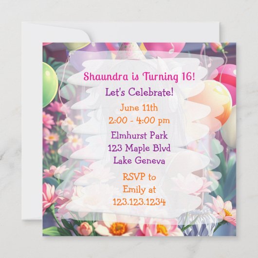  anime meisje van kleur gepersonaliseerde verjaard kaart (Achterkant)