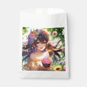 anime meisje verjaardag bedankzakje (Voorkant)