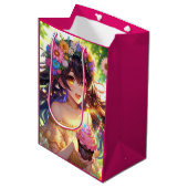  anime meisje verjaardag medium cadeauzakje (Voorkant Gekanteld)