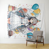 Anime meisje Verjaardag Wandkleed (In Situ (horizontaal))