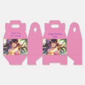  Anime Meisje Verjaardagscupcake Bedankdoosjes (Ongevouwen)