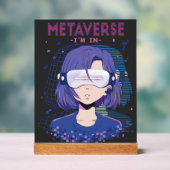 Anime meisje virtual reality bril Acryl bord (Neutraal)