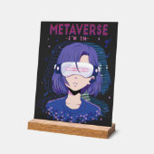 Anime meisje virtual reality bril Acryl bord (Hoek)