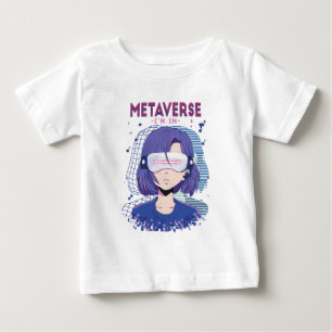Anime meisje virtual reality bril Baby T-shirt