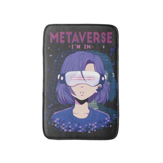Anime meisje virtual reality bril Badmat (Voorkant Verticaal)