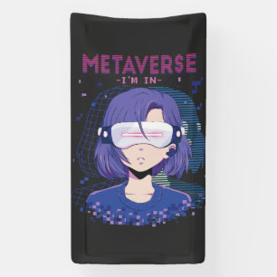 Anime meisje virtual reality bril Banner