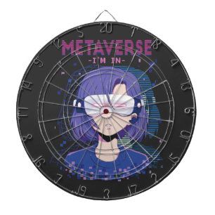 Anime meisje virtual reality bril Dart Bord Dartbord