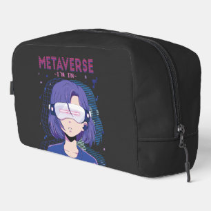 Anime meisje virtual reality bril Dopp Kit Toilettasje
