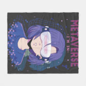 Anime meisje virtual reality bril Fleece deken (Voorkant (Horizontaal))