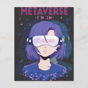 Anime meisje virtual reality bril Flyer
