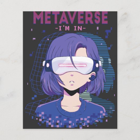 Anime meisje virtual reality bril Flyer (Voorkant)