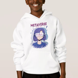 Anime meisje virtual reality bril Hoodie