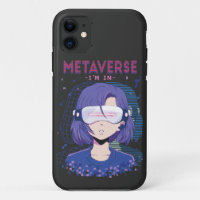 Anime meisje virtual reality bril iPhone Hoesje