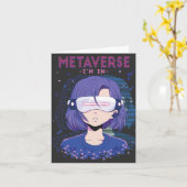 Anime meisje virtual reality bril kaart (Gele Bloem)