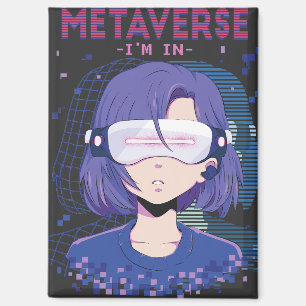 Anime meisje virtual reality bril magneet