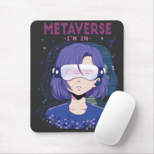 Anime meisje virtual reality bril Muismat