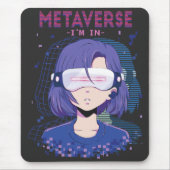 Anime meisje virtual reality bril Muismat (Voorkant)
