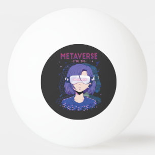 Anime meisje virtual reality bril Ping Pong Bal Pingpongbal