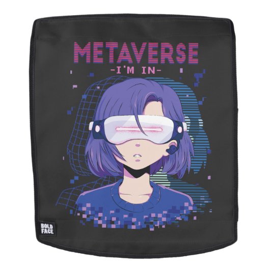 Anime meisje virtual reality bril Rugzak Rugtassen (Verwijderbaar gezicht)