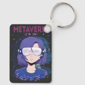 Anime meisje virtual reality bril sleutelhanger (Achterkant)