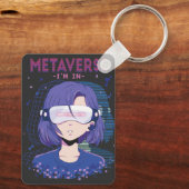 Anime meisje virtual reality bril sleutelhanger (Achterkant)