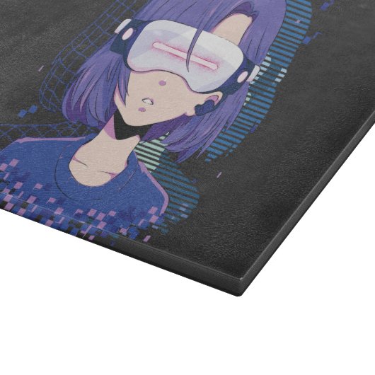 Anime meisje virtual reality bril Snijplank (Hoek)