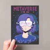 Anime meisje virtual reality bril Uitnodigingen (Insitu (Draagbaar))