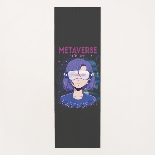 Anime meisje virtual reality bril Yoga Mat, Yogamat (Voorkant)