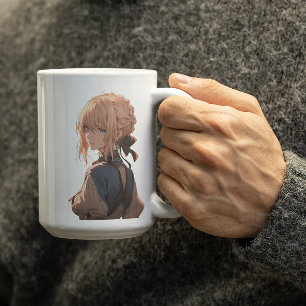 Anime meisje vraagt zich af Je denkt aan haar Koffiemok