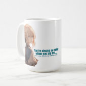 Anime meisje vraagt zich af Je denkt aan haar Koffiemok (Voorkant links)