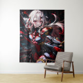Anime Meisje Wandkleed (In situ)